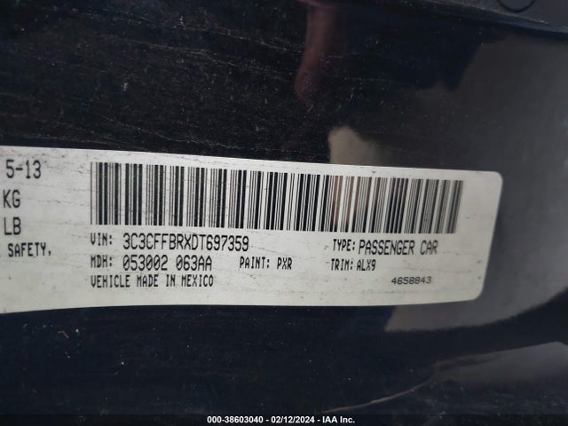 2013 FIAT 500 3C3CFFBRXDT697359 Photo 8