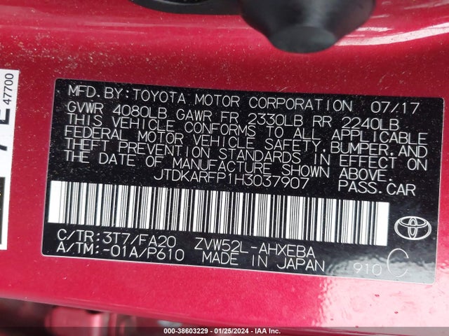 Toyota Prius Prime Plus 2017 JTDKARFP1H3037907 Image 9