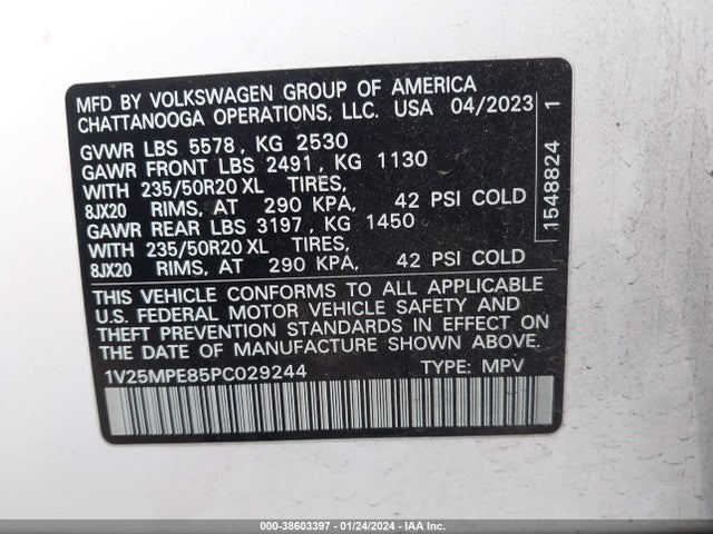 1V25MPE85PC029244 Volkswagen Id.4 S
