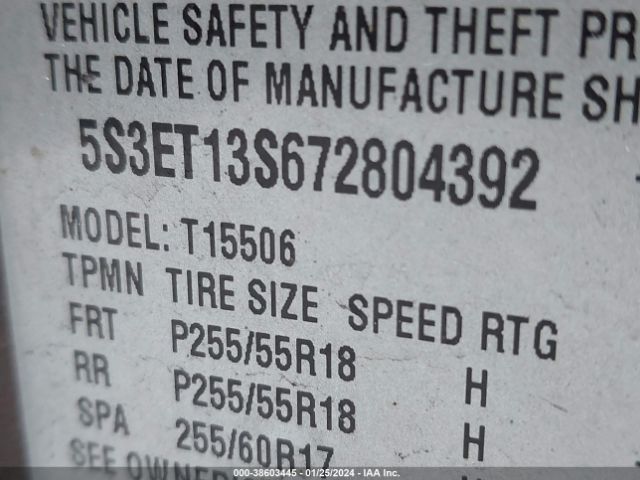 2007 SAAB 9-7X 5S3ET13S672804392 Photo 8