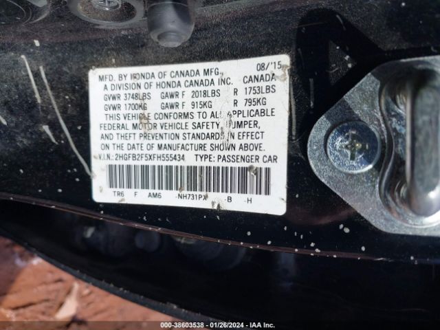 2HGFB2F5XFH555434 Honda Civic Lx