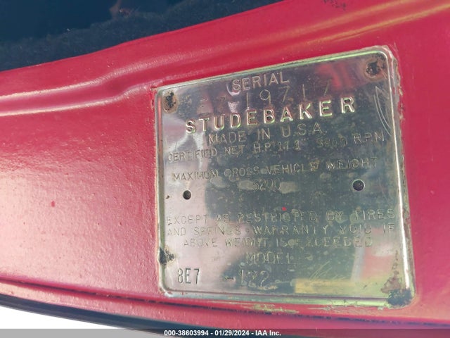 1963 STUDEBAKER TRANSTAR VIN: E719717