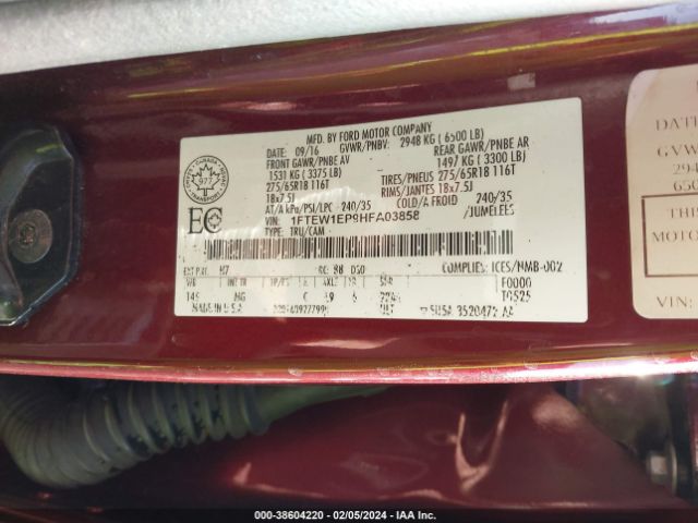 1FTEW1EP9HFA03858 Ford F-150 Xlt