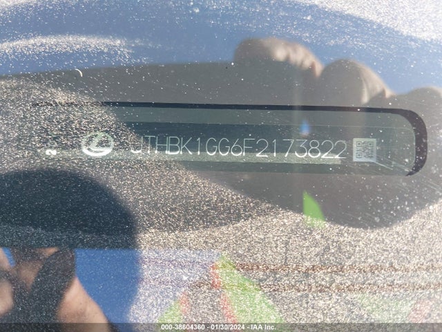 JTHBK1GG6F2173822 Lexus ES 350