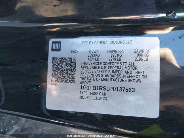 Chevrolet Camaro Rwd  1lt 2023 1G1FB1RS1P0137563 Image 9