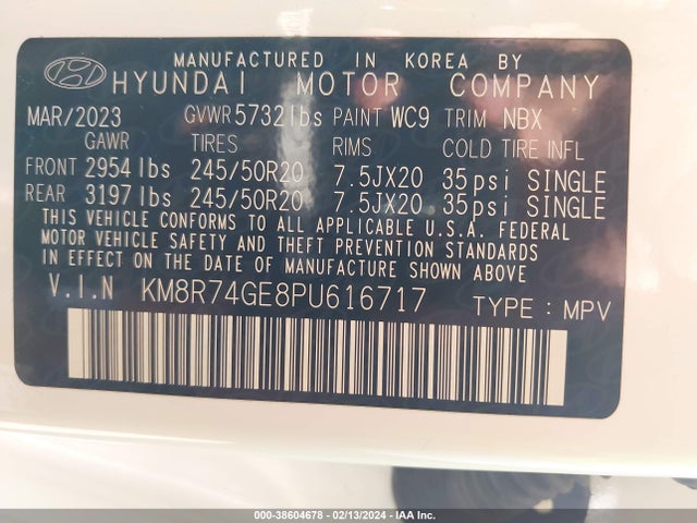 Hyundai Palisade Calligraphy 2023 KM8R74GE8PU616717 Image 9