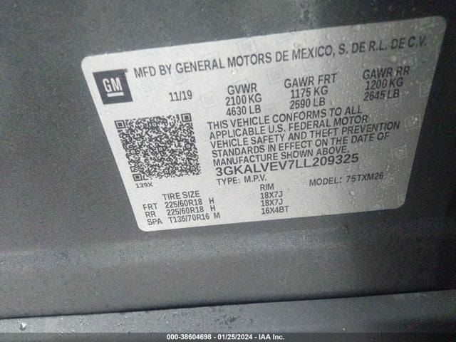 GMC Terrain Awd Slt 2020 3GKALVEV7LL209325 Image 9