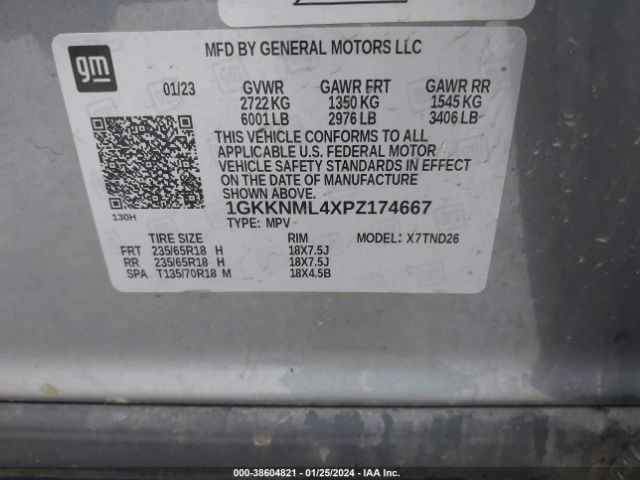 1GKKNML4XPZ174667 GMC Acadia Fwd Slt