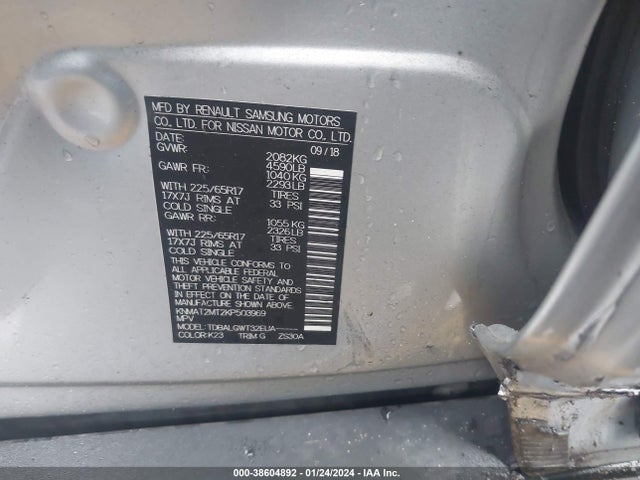 Nissan ROGUE SV 2019 KNMAT2MT2KP503969 Image 9