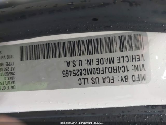 1C4RDJFG0MC825465 Dodge Durango Pursuit Awd