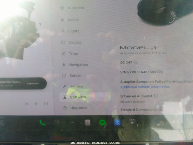 5YJ3E1EA4KF509776 Tesla Model 3 Long Range/mid Range/standard Range/standard Range Plus