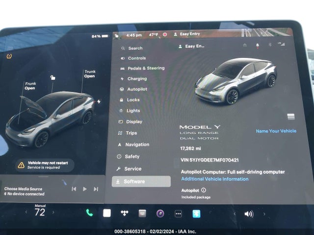 5YJYGDEE7MF070421 Tesla Model Y Long Range Dual Motor All-wheel Drive
