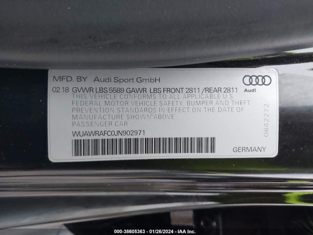 2018 AUDI RS 7 WUAWRAFC0JN902971 Photo 8