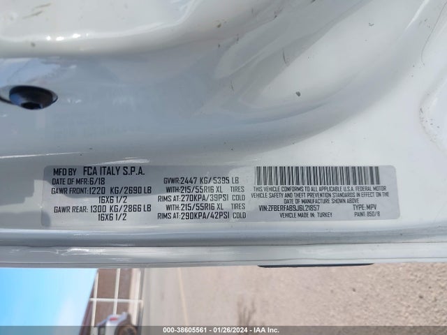 RAM Promaster City Tradesman 2018 ZFBERFAB9J6L21857 Image 9