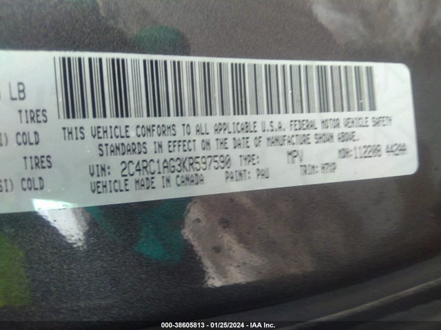 Chrysler PACIFICA L 2019 2C4RC1AG3KR597590 Image 9