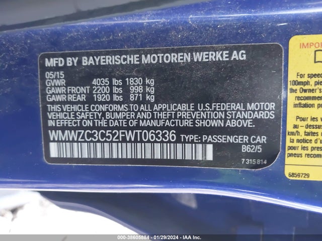 2015 MINI COUNTRYMAN WMWZC3C52FWT06336 Photo 8