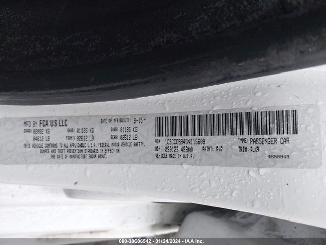 Chrysler 200 S 2016 1C3CCCBB4GN115609 Image 9