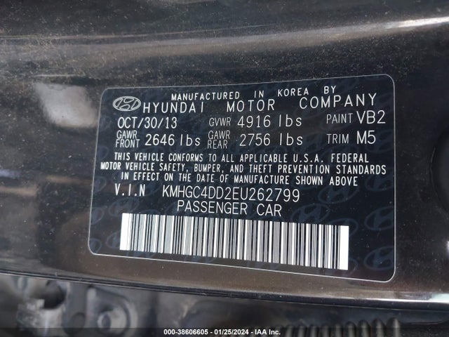 Hyundai Genesis 3.8 2014 KMHGC4DD2EU262799 Image 9