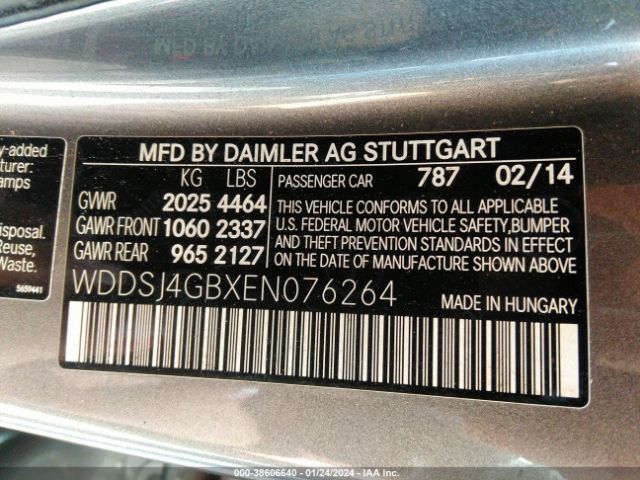 2014 MERCEDES-BENZ CLA 250 WDDSJ4GBXEN076264 Photo 8