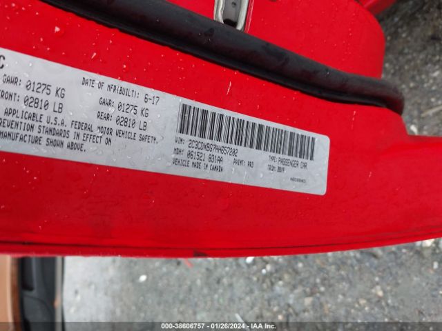 2C3CDXBG7HH657202 Dodge Charger Se Rwd