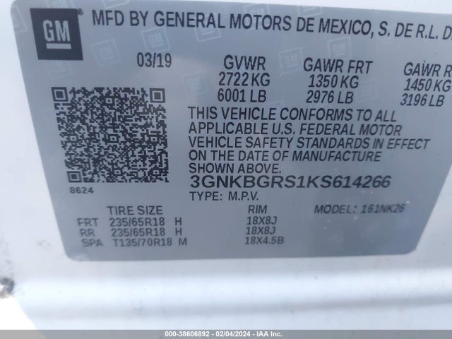 Chevrolet Blazer 2019 3GNKBGRS1KS614266 Image 9