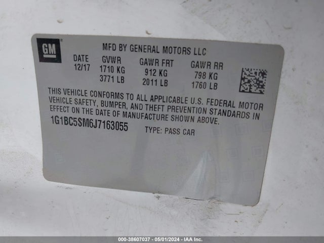 Chevrolet Cruze Ls Auto 2018 1G1BC5SM6J7163055 Image 9