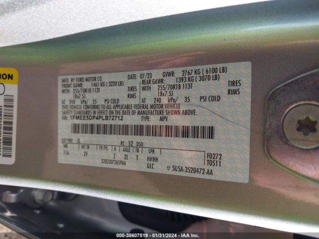 1FMEE5DP4PLB72712 Ford Bronco Outer Banks