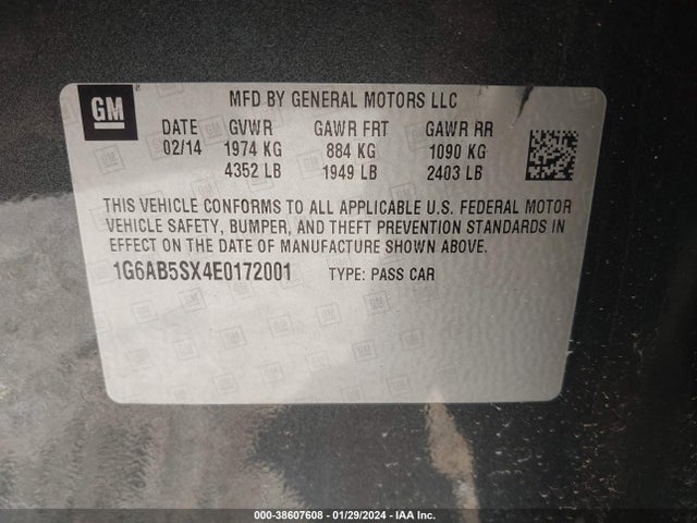 Cadillac ATS LUXURY 2014 1G6AB5SX4E0172001 Image 9
