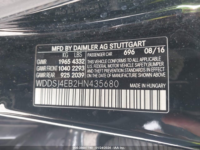 WDDSJ4EB2HN435680 Mercedes-Benz CLA 250