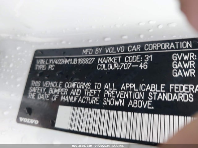 LYV402HM1JB166827 Volvo S60 Inscription T5 Platinum