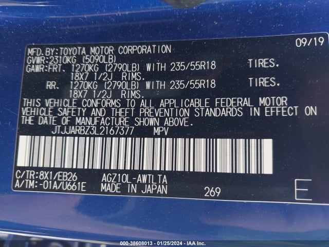 JTJJARBZ3L2167377 Lexus Nx 300 F Sport