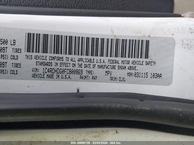 Dodge DURANGO LIMITED 2015 1C4RDHDG0FC800869 Image 9