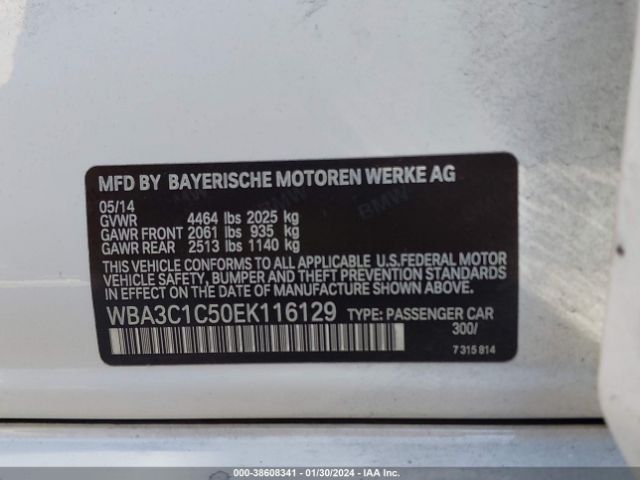 WBA3C1C50EK116129 BMW 328I