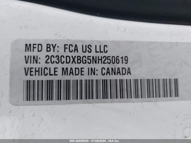 Dodge Charger Sxt Rwd 2022 2C3CDXBG5NH250619 Image 9
