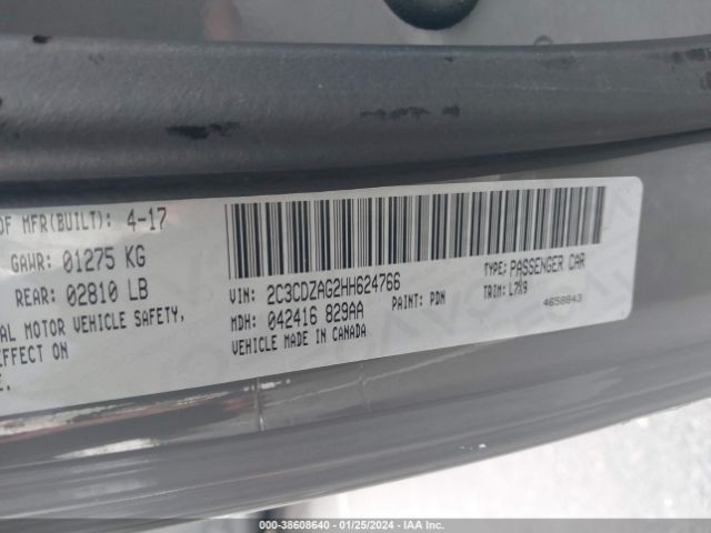 2C3CDZAG2HH624766 Dodge Challenger Sxt