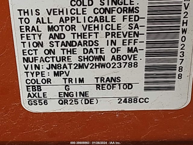 Nissan Rogue Sl 2017 JN8AT2MV2HW023788 Image 9