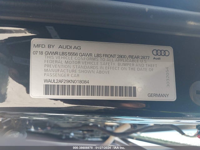 WAUL2AF29KN018084 Audi A6 55 Premium