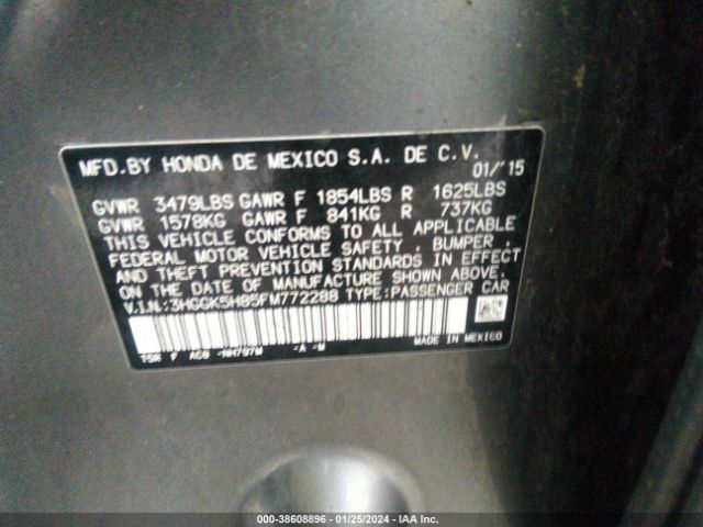 3HGGK5H85FM772288 Honda Fit Ex/ex-l