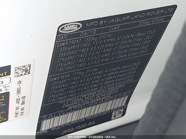 SALWG2RU9KA864140 Land Rover Range Rover Sport Se Mhev