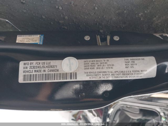 2C3CDXGJ5LH226371 Dodge Charger Scat Pack Rwd