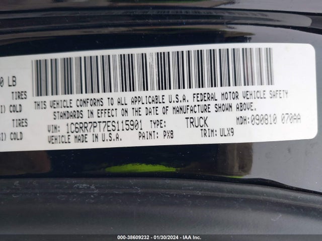 1C6RR7PT7ES115901 RAM 1500 Longhorn Limited