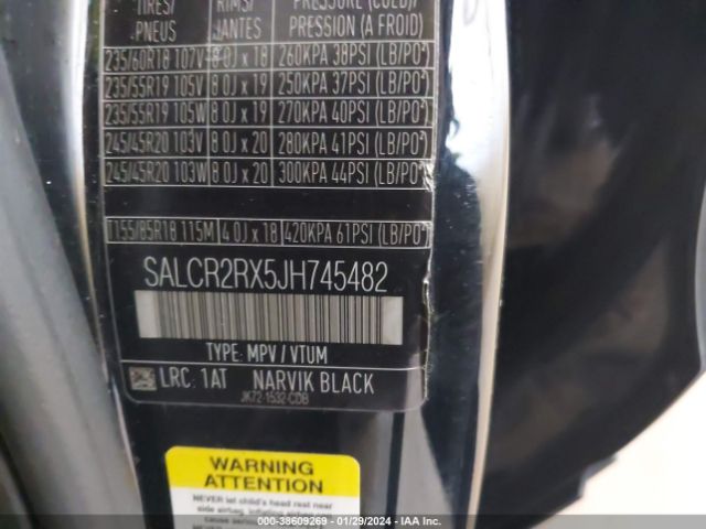 SALCR2RX5JH745482 Land Rover Discovery Sport Hse