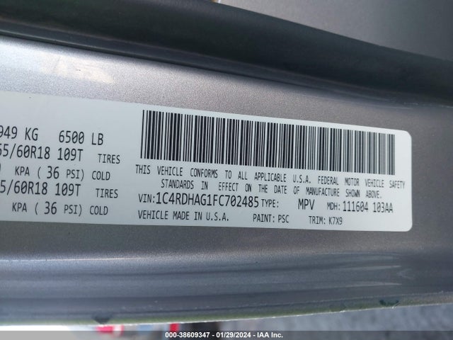 Dodge Durango Sxt 2015 1C4RDHAG1FC702485 Image 9