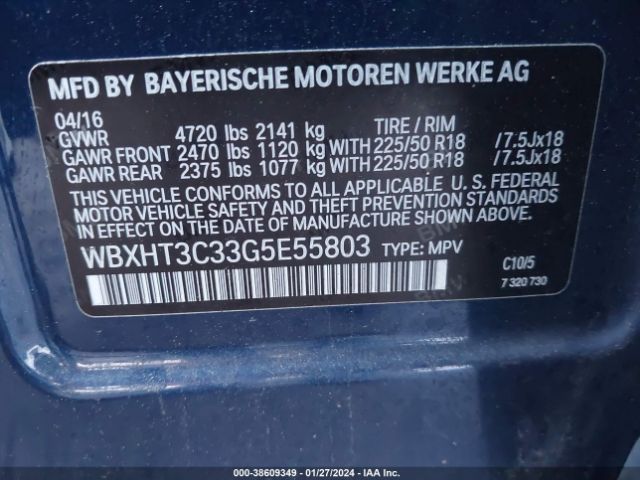 WBXHT3C33G5E55803 BMW X1 Xdrive28i
