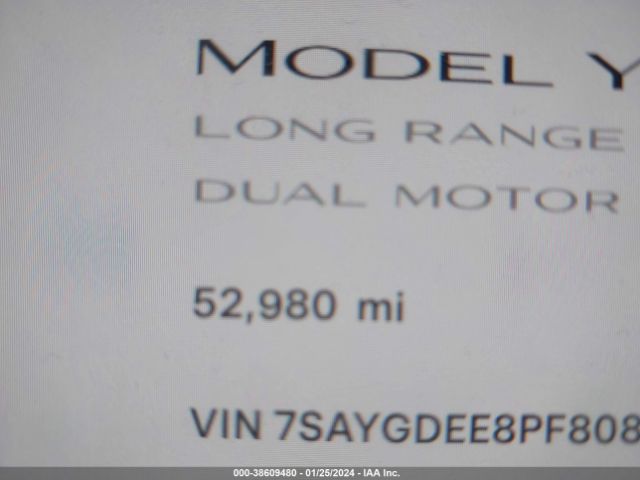 7SAYGDEE8PF808444 Tesla Model Y Awd/long Range Dual Motor All-wheel Drive