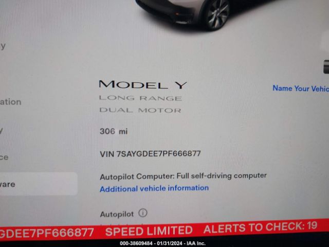2023 TESLA MODEL Y 7SAYGDEE7PF666877 Photo 6