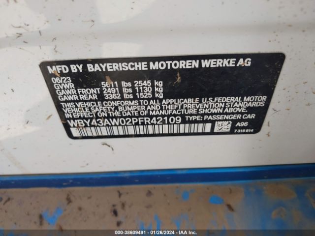 WBY43AW02PFR42109 BMW I4 Edrive35