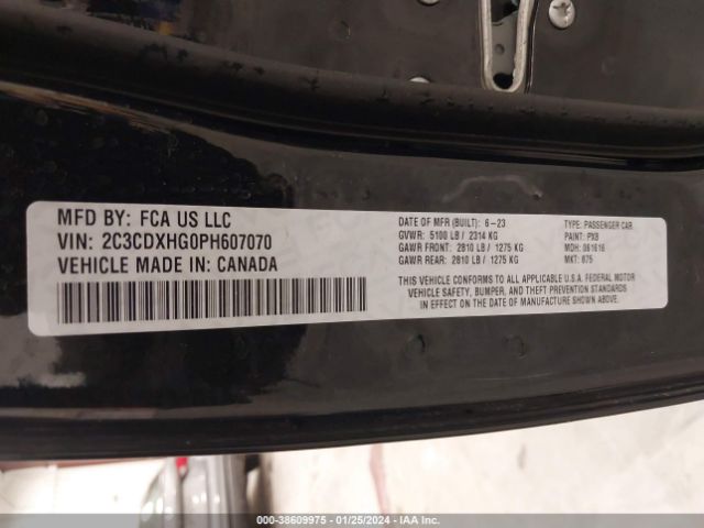 2C3CDXHG0PH607070 Dodge CHARGER GT