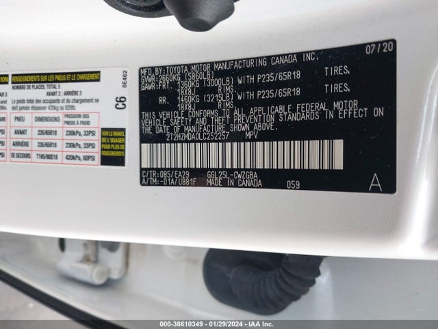 2T2HZMDA0LC252257 Lexus RX 350
