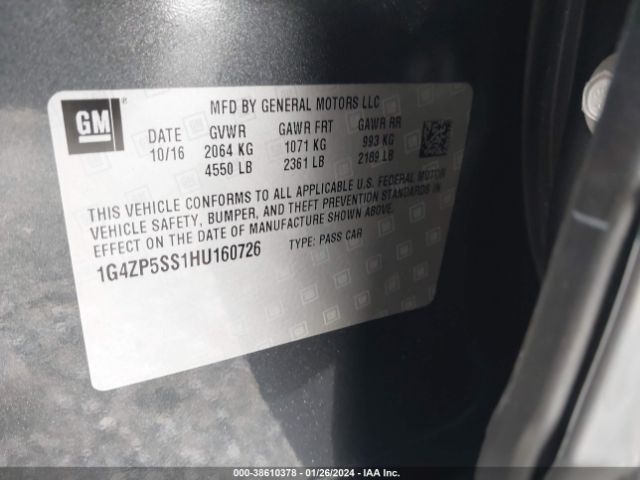 1G4ZP5SS1HU160726 Buick Lacrosse Essence